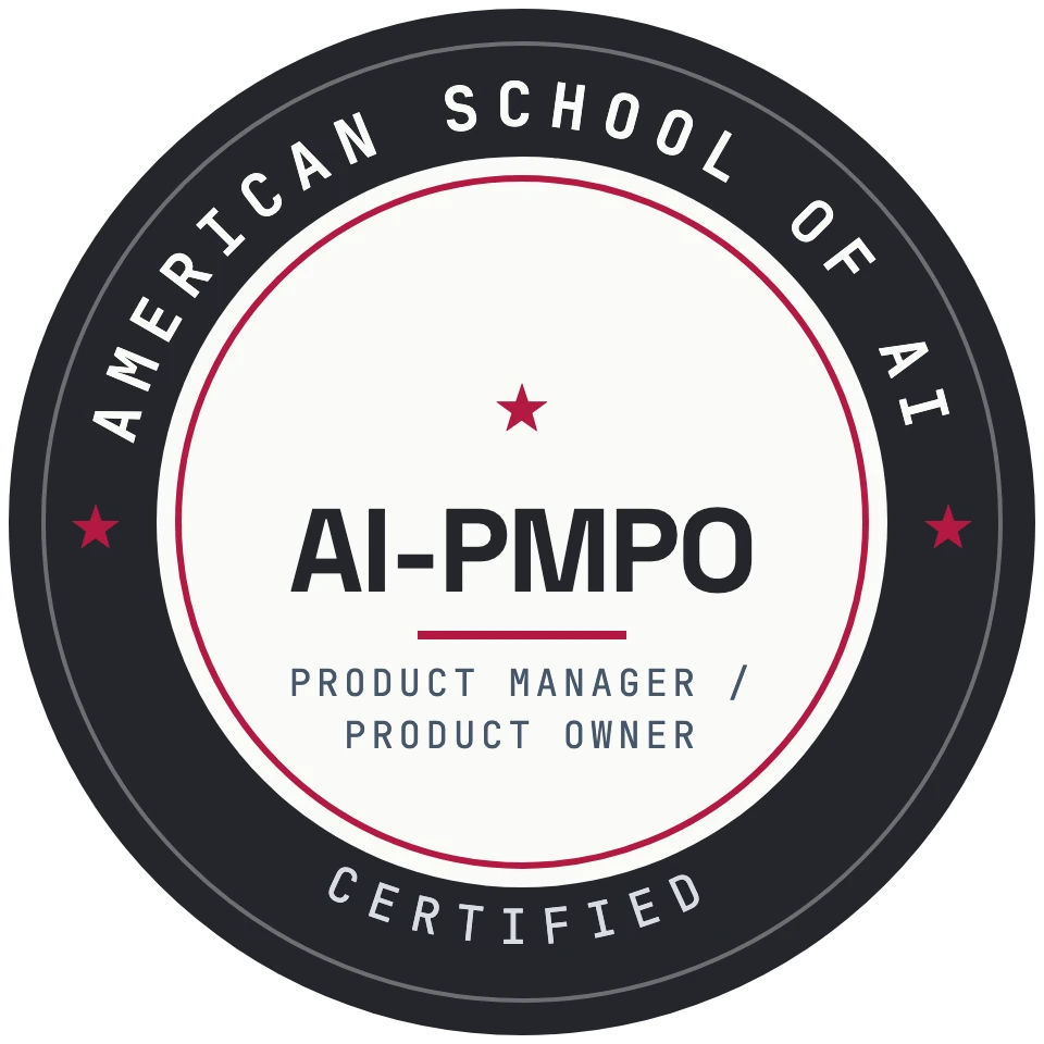 Certified AI Product Manager / Product Owner badge